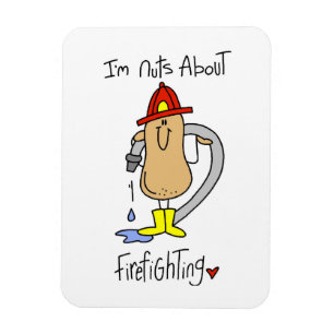 Nuts About Firefghting T-shirts and Gifts Magnet