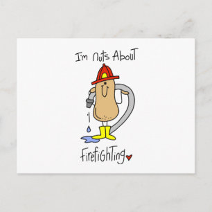 Nuts About Firefghting T-shirts and Gifts Postcard