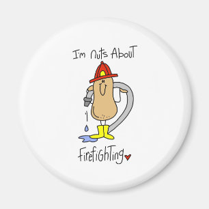 Nuts About Firefighting Magnet