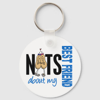 Nuts About My Best Friend 1 Blue Key Ring