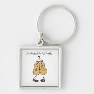 Nuts About My Best Friend T-shirts and Gifts Key Ring