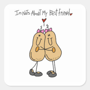 Nuts About My Best Friend T-shirts and Gifts Square Sticker