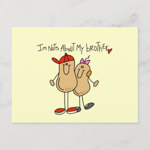 Nuts About My Brother T-shirts and Gifts Postcard