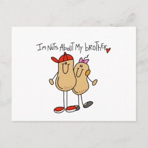Nuts About My Brother T-shirts and Gifts Postcard