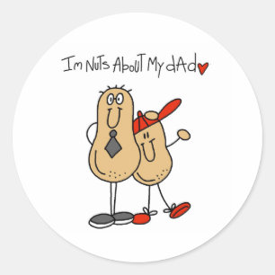 Nuts About My Dad-Boy Classic Round Sticker