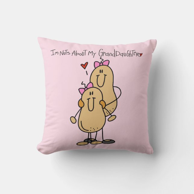 Nuts About My Granddaughter T-shirts and Gifts Cushion (Front)