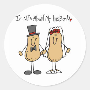 Nuts About My Husband T-shirts and Gifts Classic Round Sticker