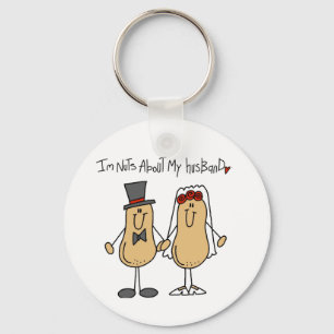 Nuts About My Husband T-shirts and Gifts Key Ring