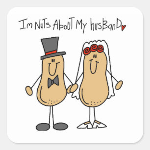 Nuts About My Husband T-shirts and Gifts Square Sticker