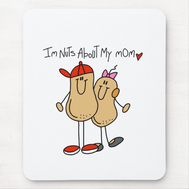 Nuts About My Mum-Son Mouse Pad (Front)