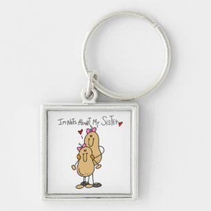 Nuts About My Sister T-shirts and Gifts Key Ring
