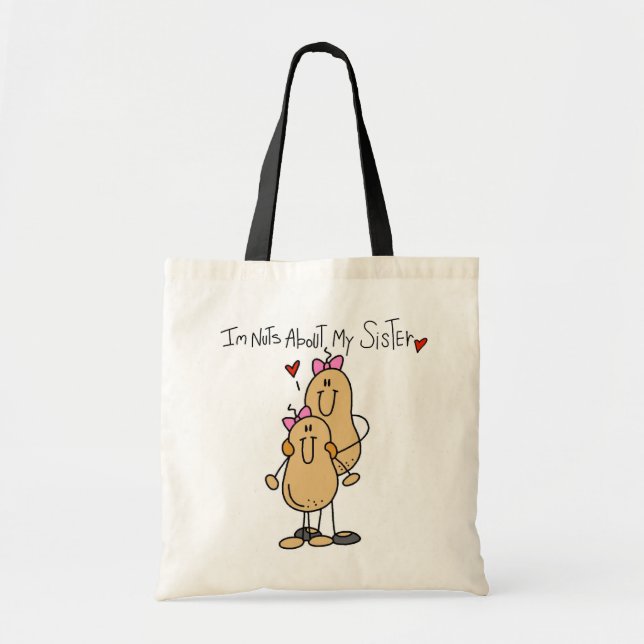 Nuts About My Sister T-shirts and Gifts Tote Bag (Front)