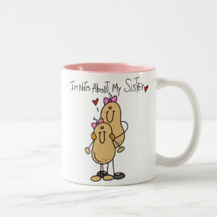 Nuts About My Sister T-shirts and Gifts Two-Tone Coffee Mug