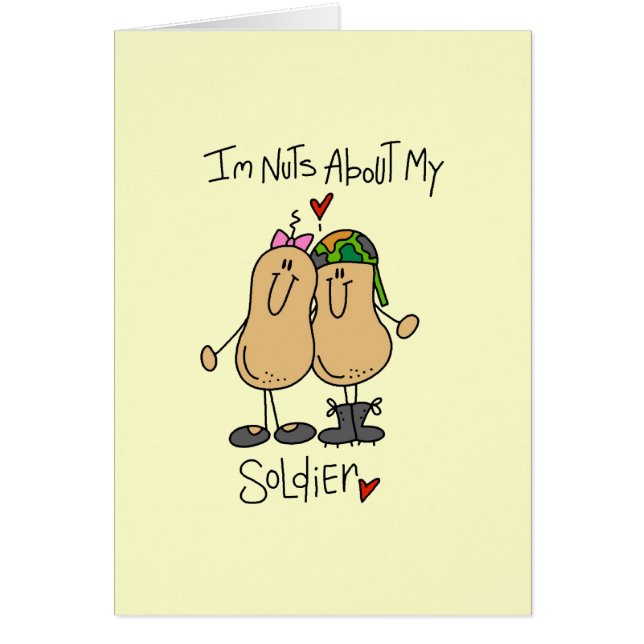 Nuts About My Soldier T-shirts and Gifts (Front)