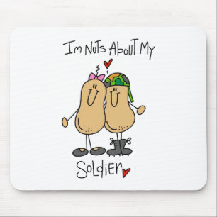 Nuts About My Soldier T-shirts and Gifts Mouse Pad