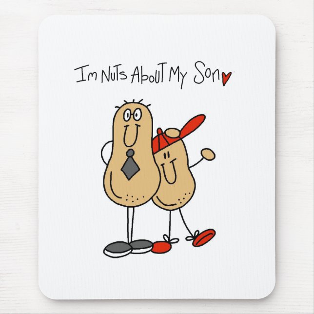 Nuts About My Son Mouse Pad (Front)