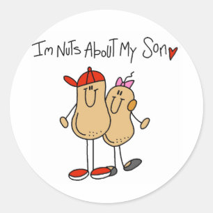 Nuts About My Son T-shirts and Gifts Classic Round Sticker