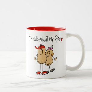 Nuts About My Son T-shirts and Gifts Two-Tone Coffee Mug