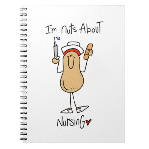 Nuts About Nursing T-shirts and Gifts Spiral Notebook