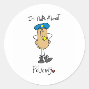 Nuts About Policing Classic Round Sticker