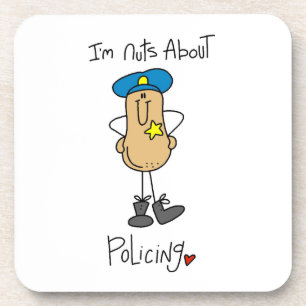 Nuts About Policing T-shirts and Gifts Coaster