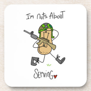 Nuts About Serving T-shirts and Gifts Coaster