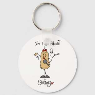 Nuts About Singing T-shirts and Gifts Key Ring