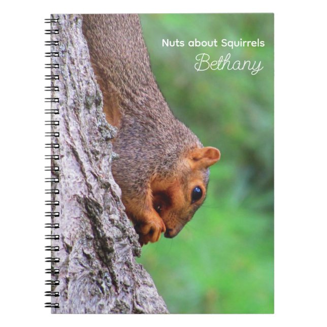 Nuts About Squirrels Personalised Notebook (Front)