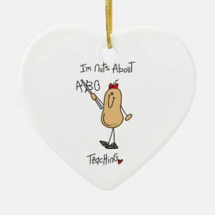 Nuts About Teaching T-shirts and Gifts Ceramic Tree Decoration