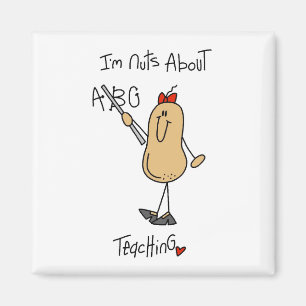 Nuts About Teaching T-shirts and Gifts Magnet