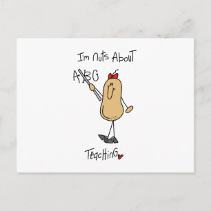 Nuts About Teaching T-shirts and Gifts Postcard