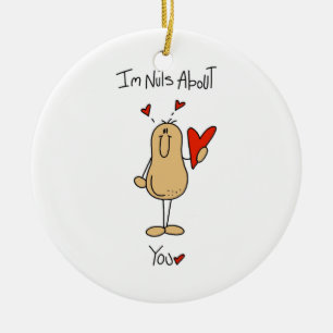 Nuts About You T-shirts and Gifts Ceramic Tree Decoration