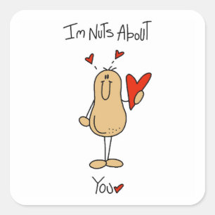 Nuts About You T-shirts and Gifts Square Sticker