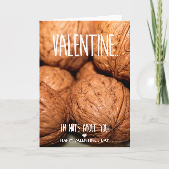 Nuts about you Valentine's Day Holiday Card (Front)
