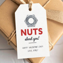 Nuts About You with metallic nuts Valentine's Day
