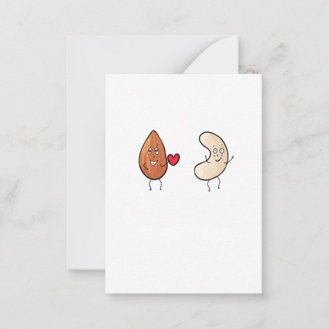 Nuts, almond and cashew nut theme card (Front)