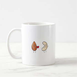 Nuts, almond and cashew nut theme coffee mug