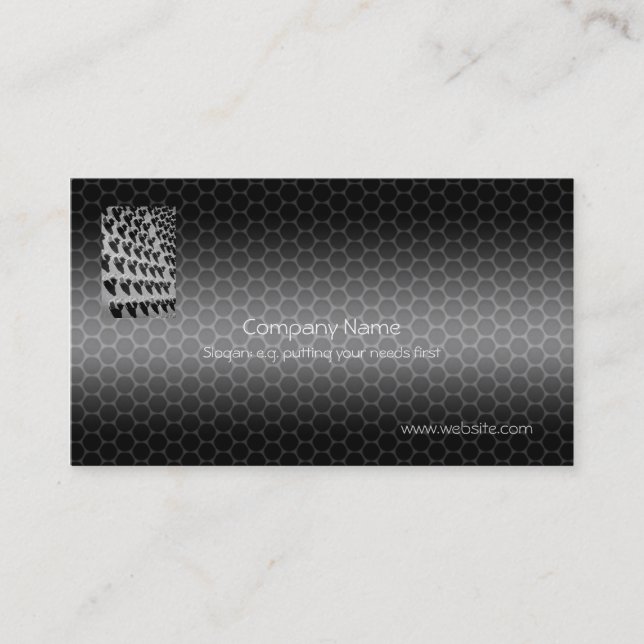 Nuts And Bolts Metallic-look template Business Card (Front)