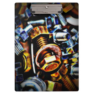 Nuts and Bolts Pop Art Clipboard