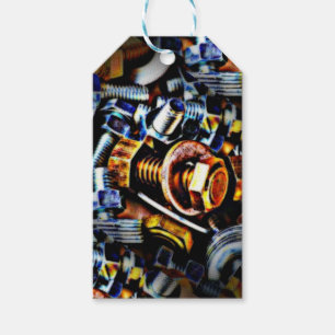 Nuts and Bolts Pop Art  Gift Tags