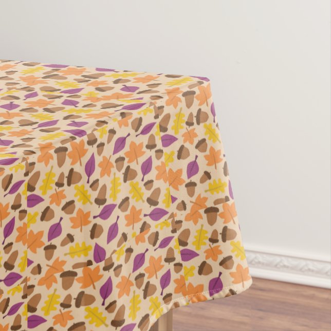 Nuts and leaves Autumn pattern Tablecloth (In Situ)
