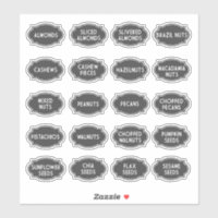 Nuts and Seeds Pantry Storage Jar Labels