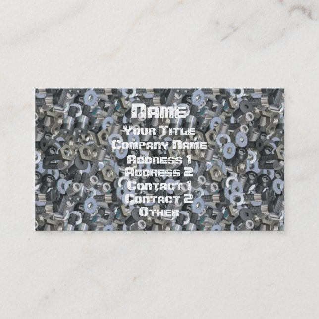 Nuts & Bolts & Screwed Business Card (Front)