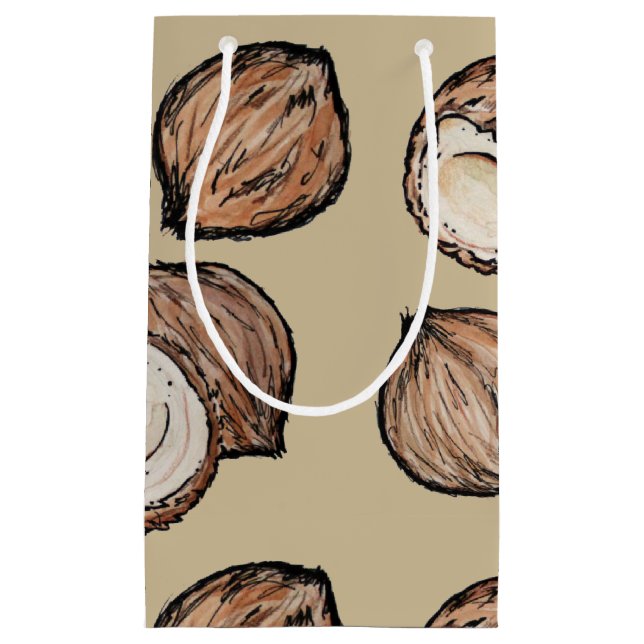 Nuts for Coconut Pattern Small Gift Bag (Front)
