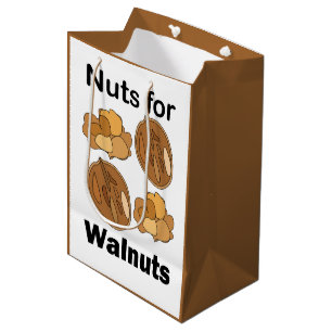 Nuts For Walnuts Funny Medium Gift Bag