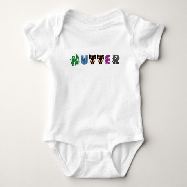 Nutter Animals Baby Bodysuit (Front)