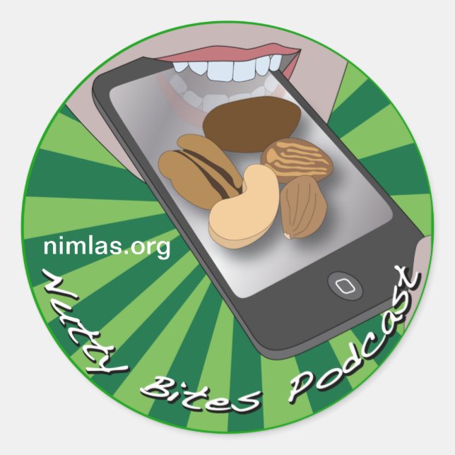Nutty Bites Button Classic Round Sticker (Front)