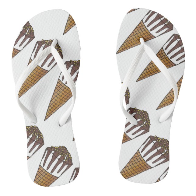 Nutty Buddy Chocolate Ice Cream Sweet Shoppe Cone Jandals (Footbed)