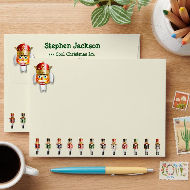 Nutty Nutcracker King Cartoon Envelope (Desk)