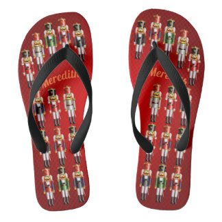 Nutty Nutcracker Toy Soldiers Army Jandals